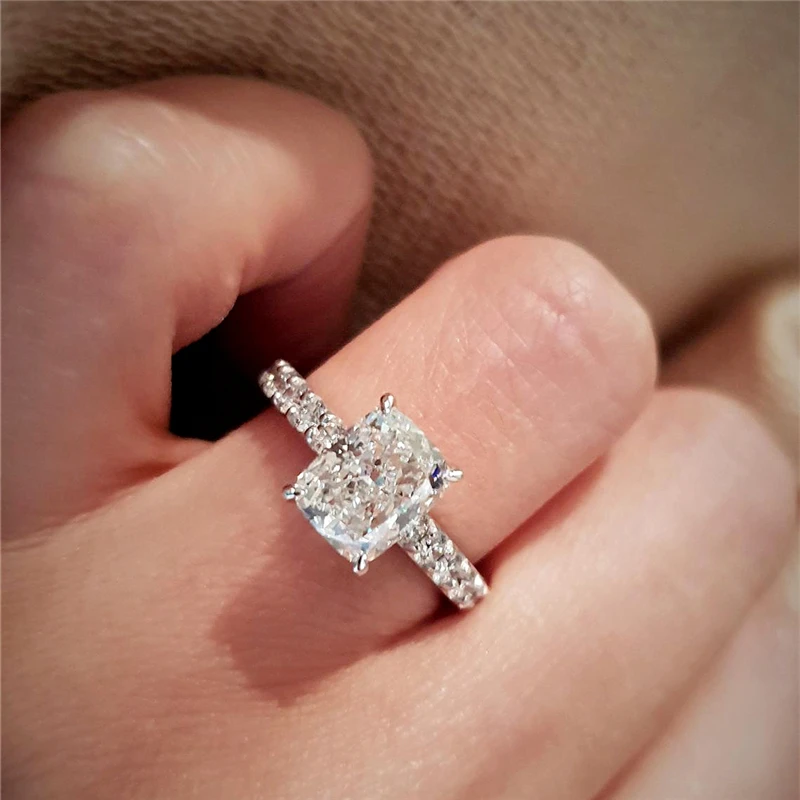 

JY, Изящные Ювелирные изделия, 18K, твердая искусственная огранка 2.0ct, Муассанит, ледяная огранка, D Цвет, vs1 GRA, обручальное, свадебное, половинчатое кольцо для женщин