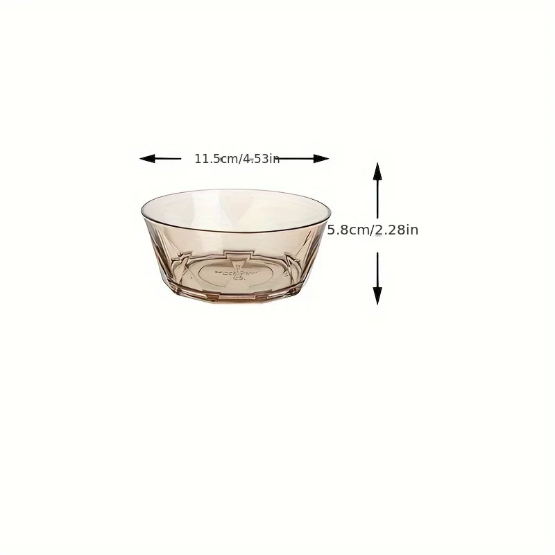 One Set4One Glass Bowl，Transparent salad bowl，Dessert Dish，Glass Seasoning Bowl，Kitchen Supplies，Dining Table Tableware。