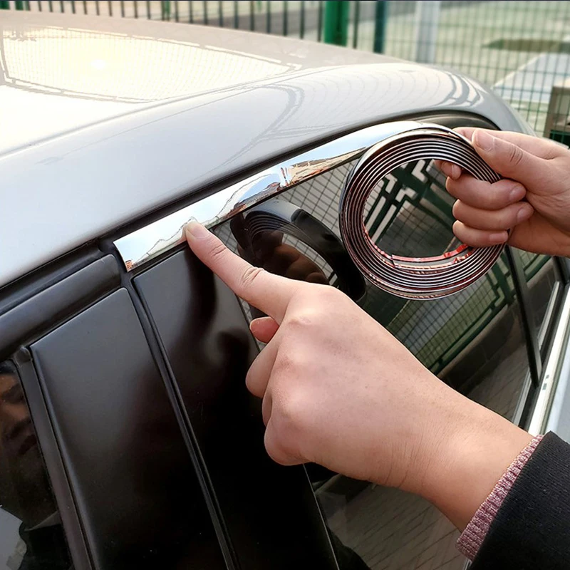 الكروم صب حامي مصد السيارات قطاع شريط الكسوة نافذة الوفير مصبغة الباب المضادة للتصادم ملصق ، اكسسوارات السيارات