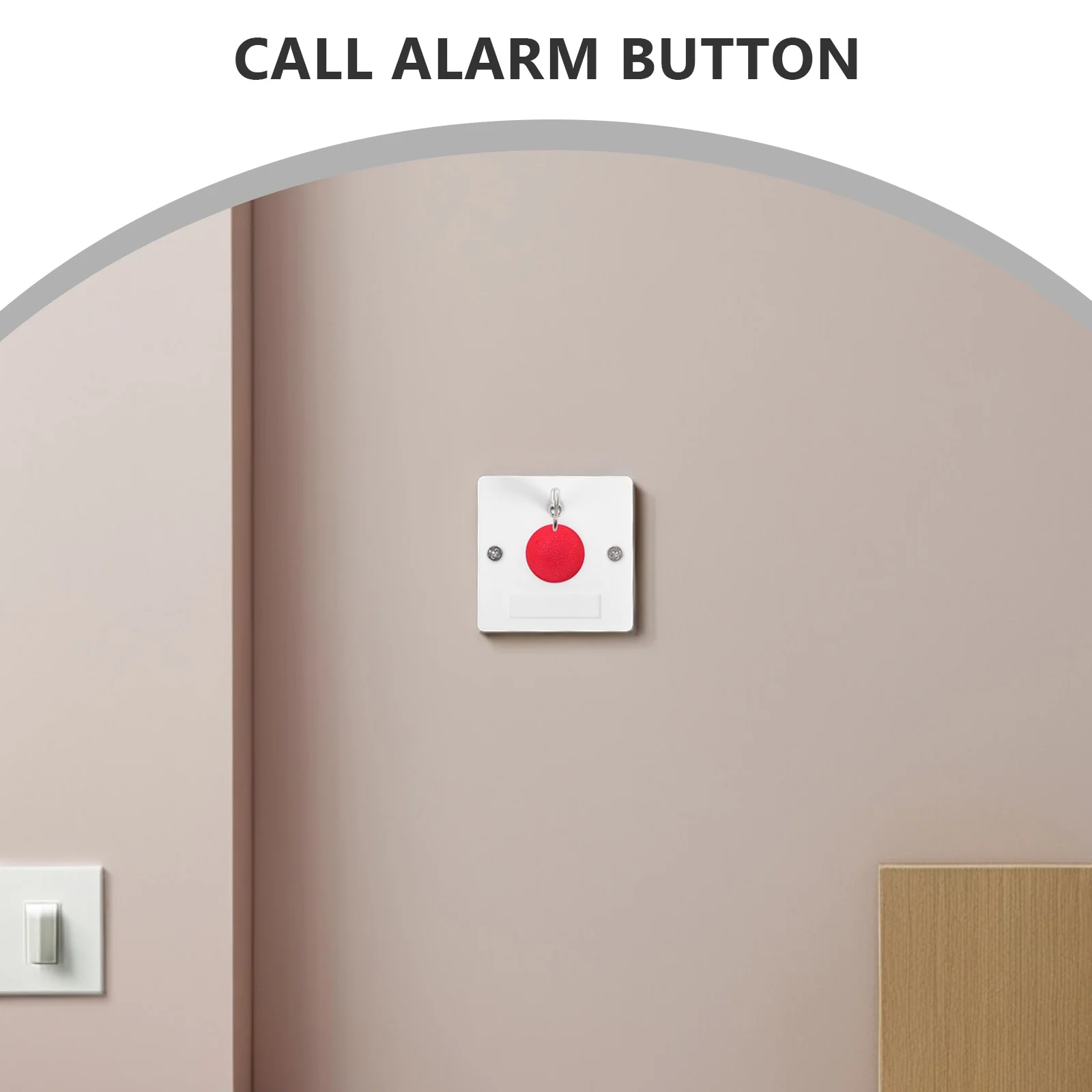 

5Pcs Wireless Emergency Call Panel 86 Wall Switch Key Lock Emergency Button Disabled Toilet Alarm Elderly Patient Call Bell