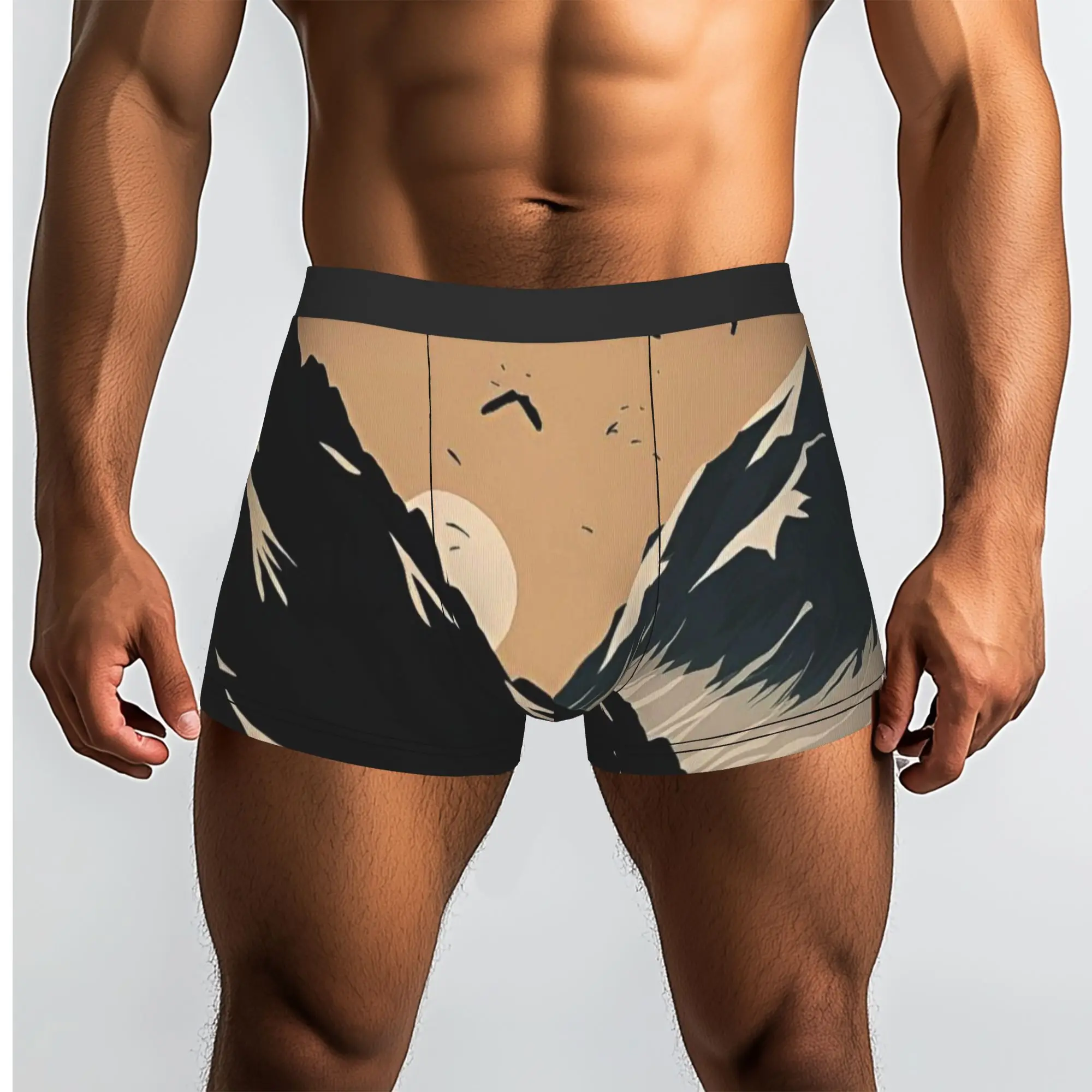 Mountain Sunset Nature Landscape  Underpants Breathbale Panties Men's Underwear Ventilate Shorts Boxer Briefs