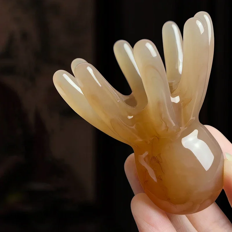 

Resin Octopus Massage Comb Head Meridian Scraping Scalp Massage Brush Acupuncture SPA Gua Sha Massage Comb Fatigue Relief Massag