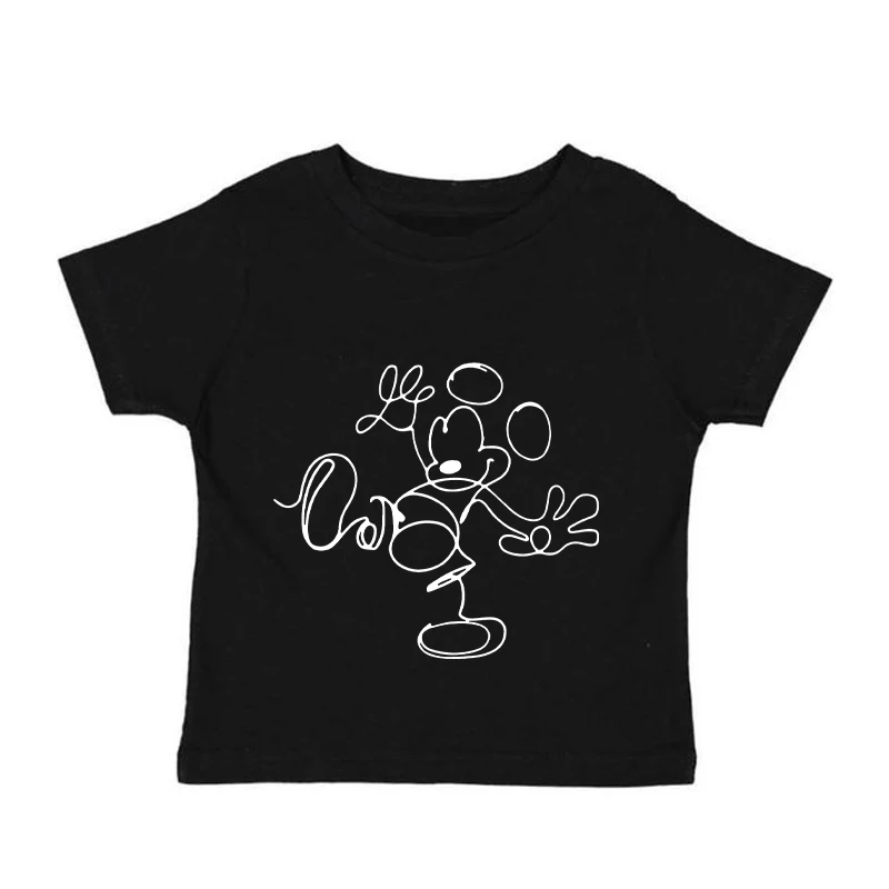 Crop Top Summer New American Retro Kawaii Cartoon Anime Mickey Mouse Short T Shirt Cute Girl Casual Y2K T-shirt Female Tops