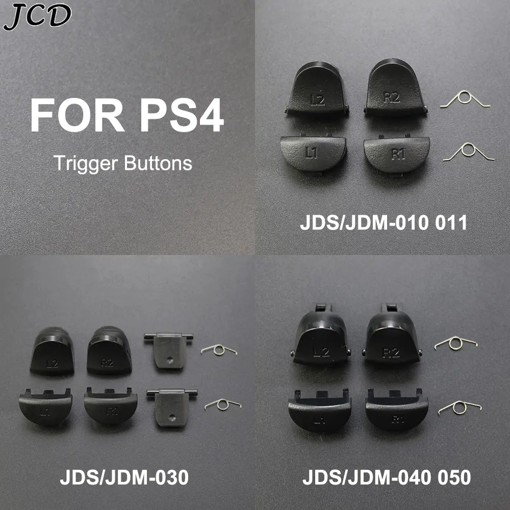 

JCD 1set L1 R1 L2 R2 Triggers Buttons + Springs For PS4 Pro JDS JDM 001 030 040 050 Controller Repair Parts