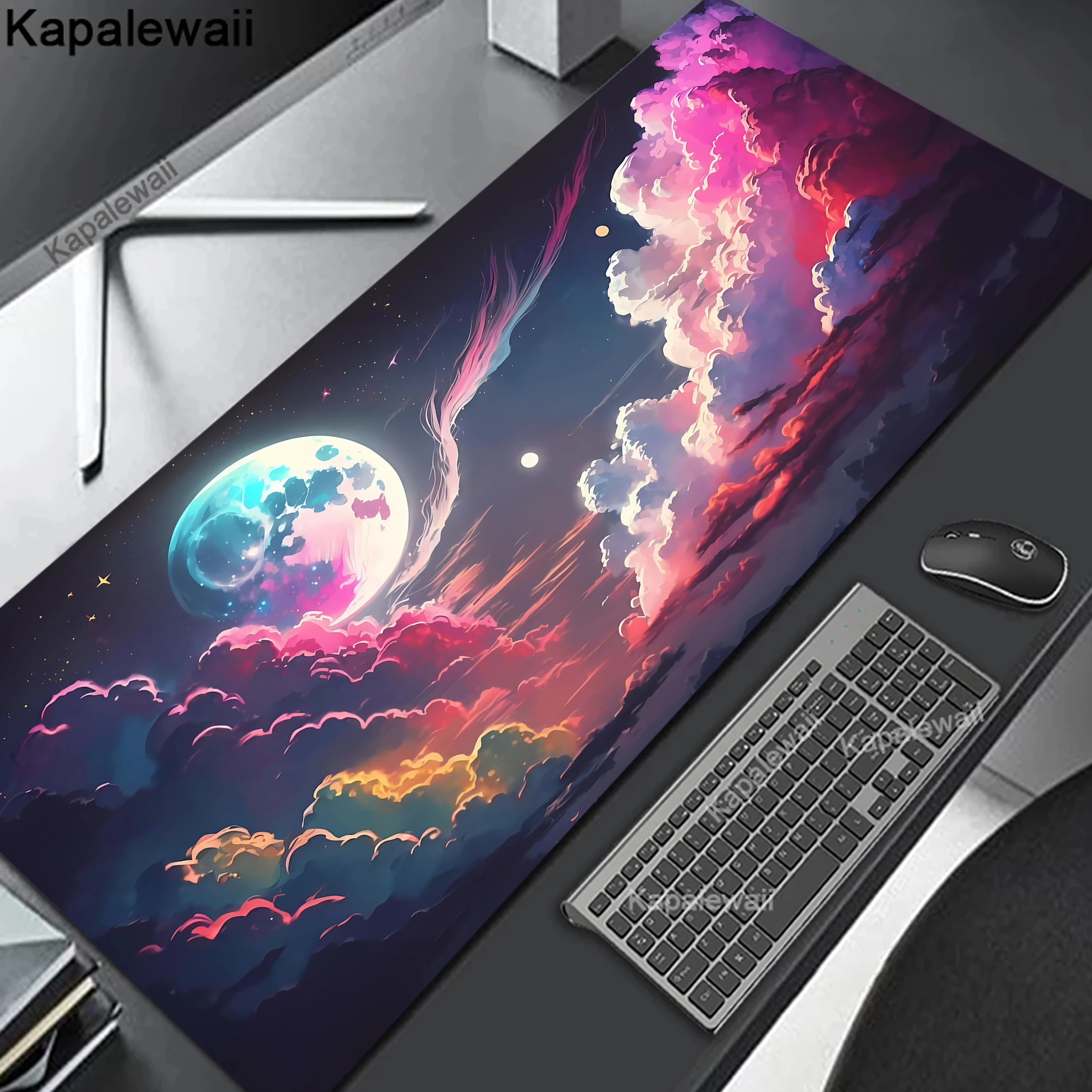 

Desk Mat Gaming Computer Sky Cloud Mouse Pad Large Mouse Mat Big Non-Slip Rubber Gamer Mousepad for Laptop PC Game Accessories