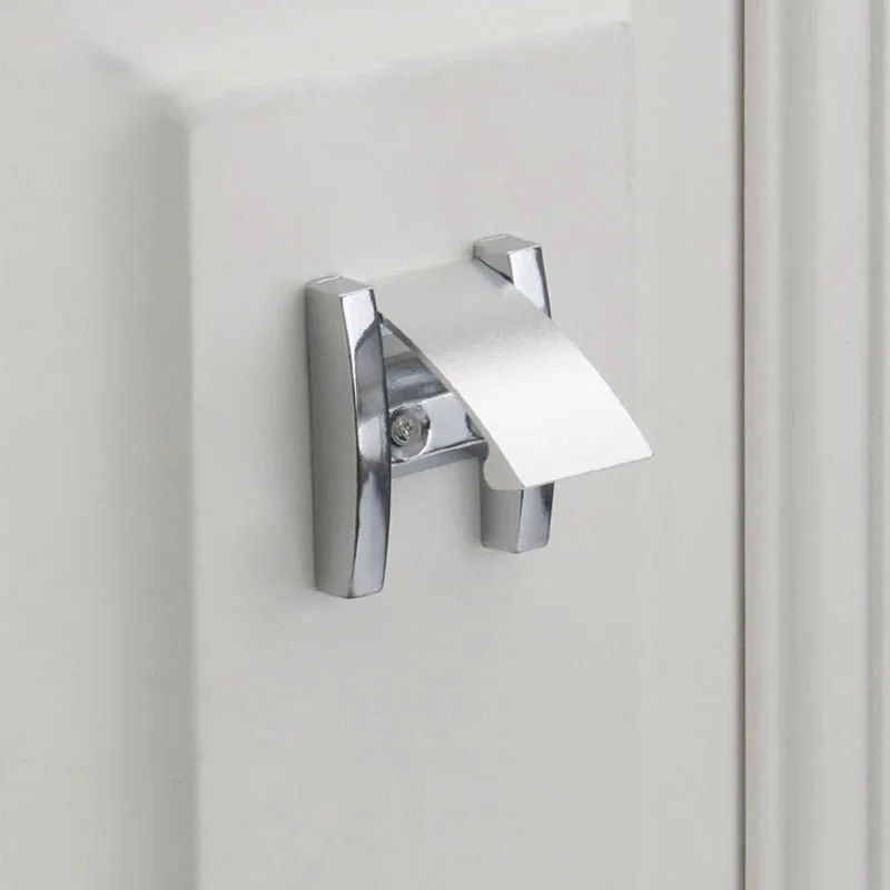 Surface mounted dark silver drawer handle modern flip handle dark buckle buckle hand furniture hardware accessories