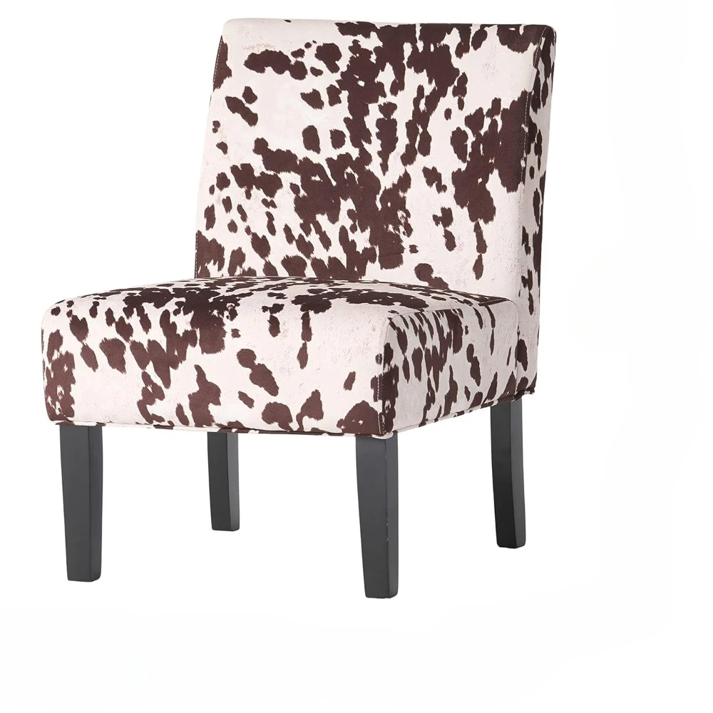 

Fabric Dining Chair, 29.5D x 22.75W x 32.5H in, By Wood and Fabric Make, Milk Cow, Suitable for Restaurants and Kitchens