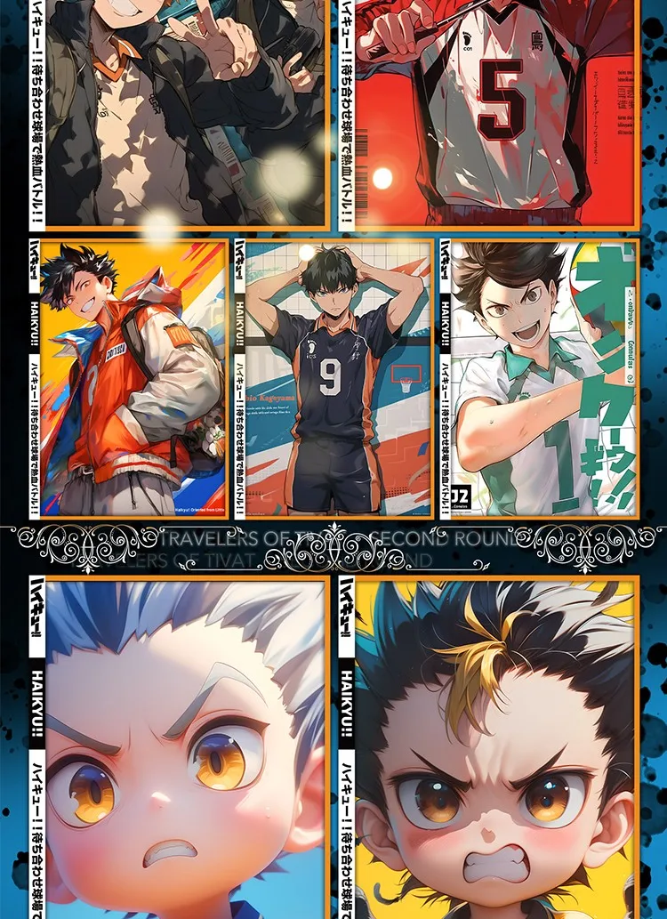 هايكيو الجديد!! B5 جمع بطاقة كريستال الإبداعية موجة 3 أنيمي Oikawa Tooru Iwaizumi Hajime Koutarou التداول مجلس أرواق لعب