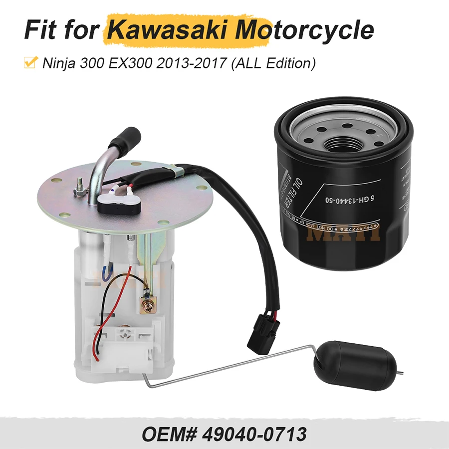 49040-0713 مضخة الوقود مع فلتر زيت لـ Kawasaki Ninja 300 EX300 2013-2017 #6