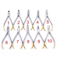 Kit de herramientas de ortodoncia Dental, con alicates traseros Niti Cinch de alambre lingual, portaagujas para suturar y alicates de corte de extremos afilados