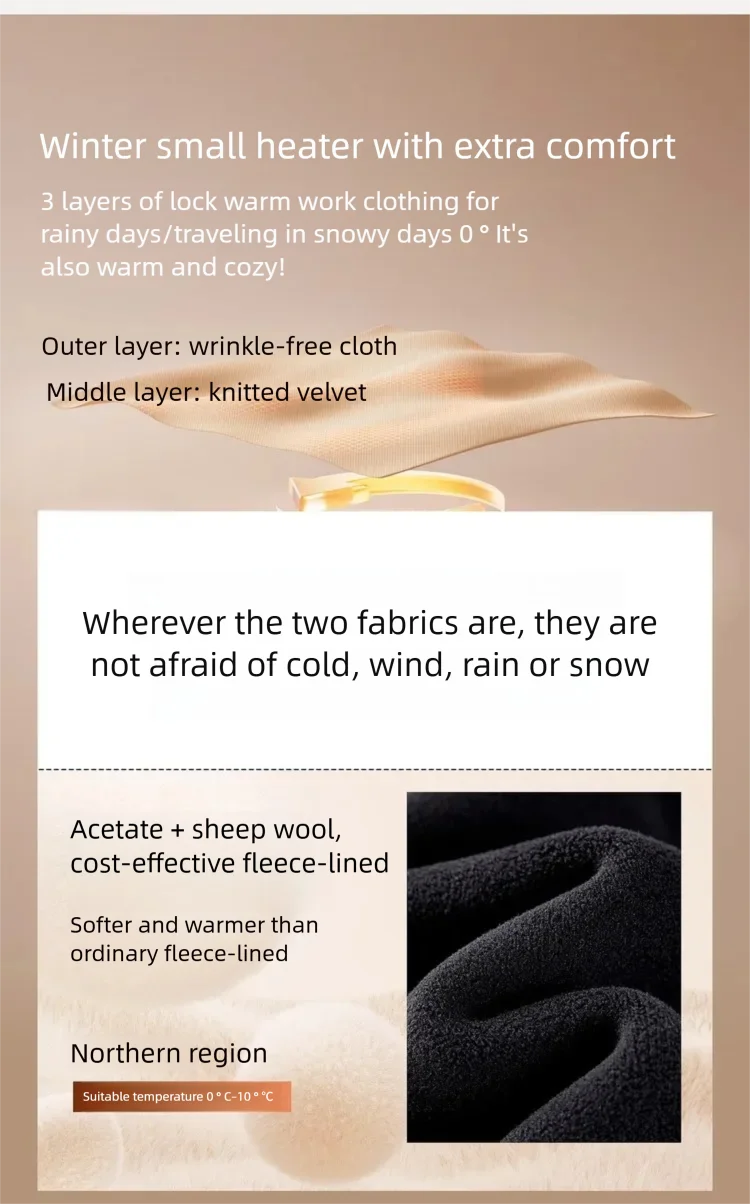 SENTUBILA Damen-Schlaghose 2026 Winter-Wollmischung Fleece-gefütterte Hose Damen Warme Figurformende Mehrfarbige Hose 154KH5839 – Detail 7