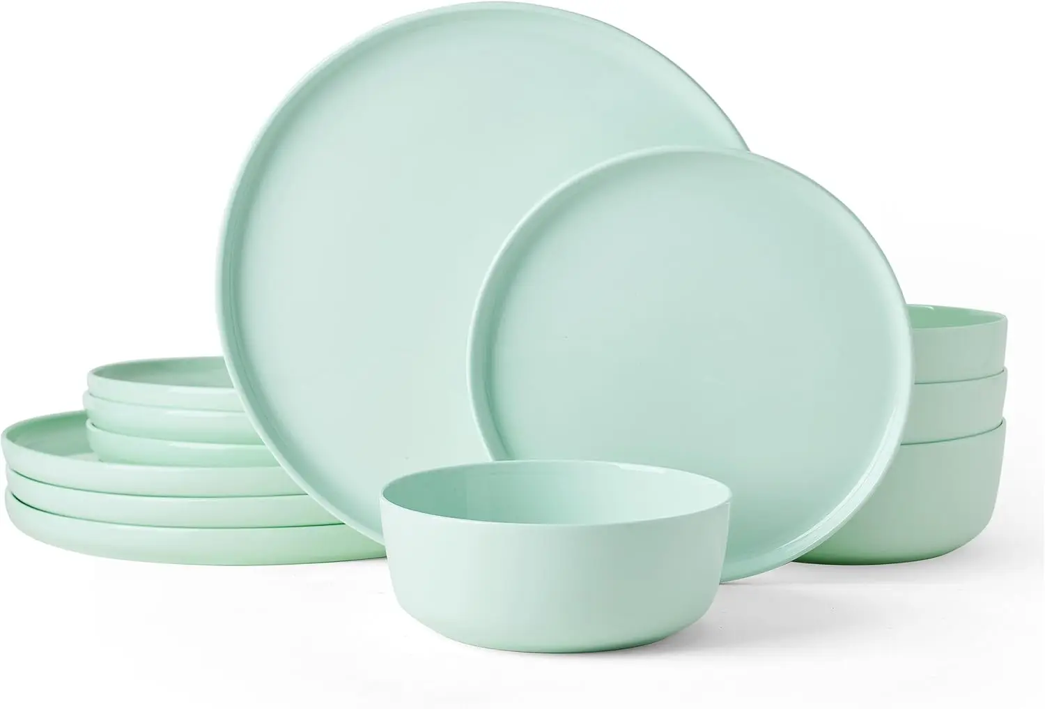 

Легкий набор столовой посуды Madison Pastel Bone China, устойчивый к сколам, мятно-зеленый