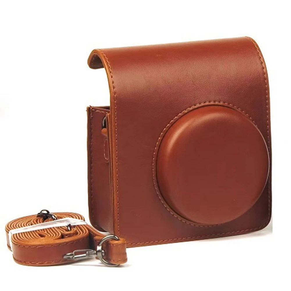 ريترو جلدية كاميرا واقية مع حزام الكتف ، غطاء حقيبة ل Fujifilm Instax Mini 40 ، السفر