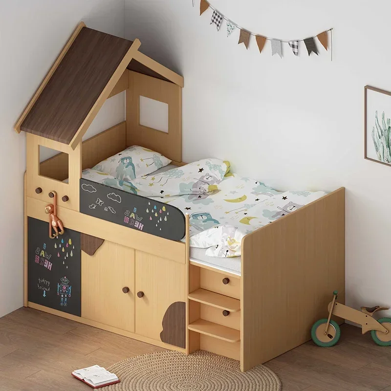 -For Bed Luxury Kids Children's Low Loft Storage Beds Boy Baby Rocking Chairs Child Car Bedroom Furniture Twin Frame Childrens&