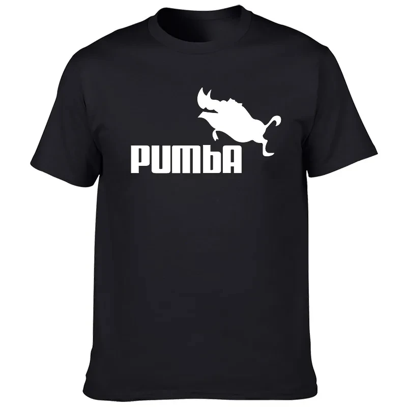 New fashion heavyweight PUMBA Man Printed T-shirt Summer Hip-hop Sports Bottom Short-sleeved Flying Boar Wild  Spoof Creativity