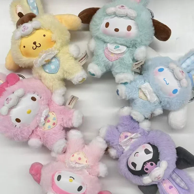 

New Sanrio Cartoon Rabbit Series Blind Box Kuromi/Hello Kitty/Melody 3 Generations Vinyl Doll Children'S Toys Christmas Gifts