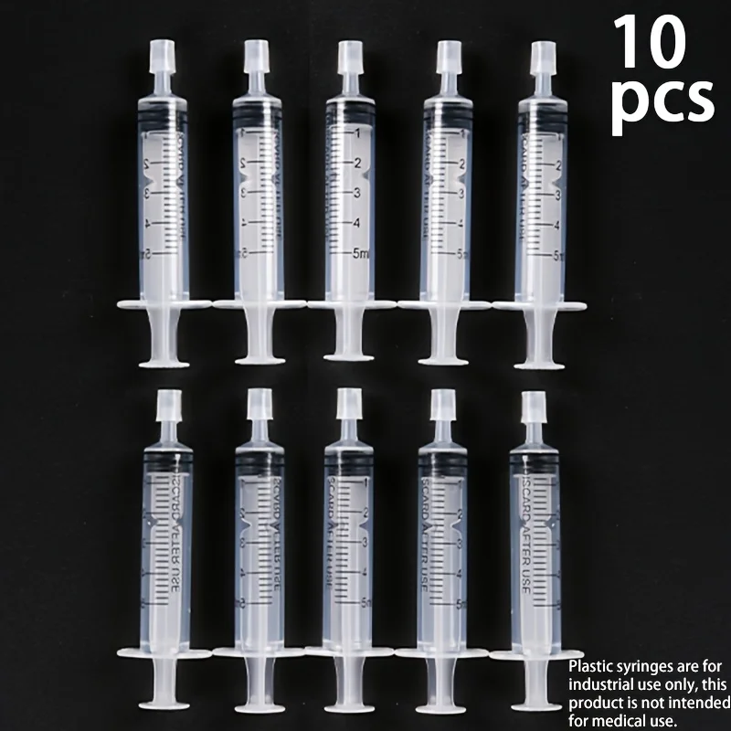 10-Pack 5ml Reusable Cosmetic Pump, Portable Dosing Syringe, Suitable for Perfume Filling and Dispensing, Hydration Tool