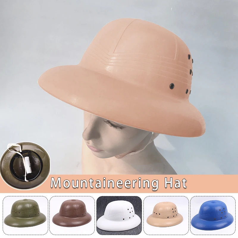 58-60cm Men Vietnam Helmet Hats Head Safety Protective Plastic Waterproof Sunscreen Worker Hat Outdoor Protect Work Helmet