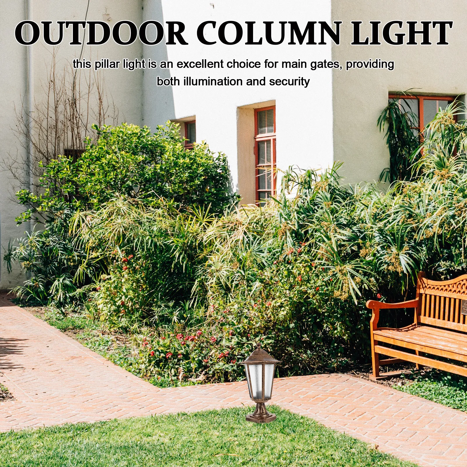 

Всепогодный уличный светильник-столбик: элегантный шестиугольный дизайн, идеально подходит для подъездных путей, входных групп, столбов ограждений, дворовых зон.