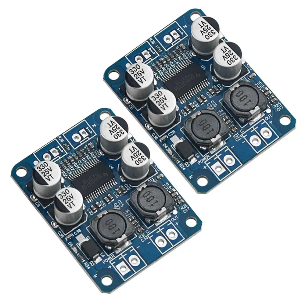 2Pcs TPA3118 Single Channel Digital Audio Power Amplifier Board Module 1X60W DC 12V-24V Converter for Audio System DIY Speakers