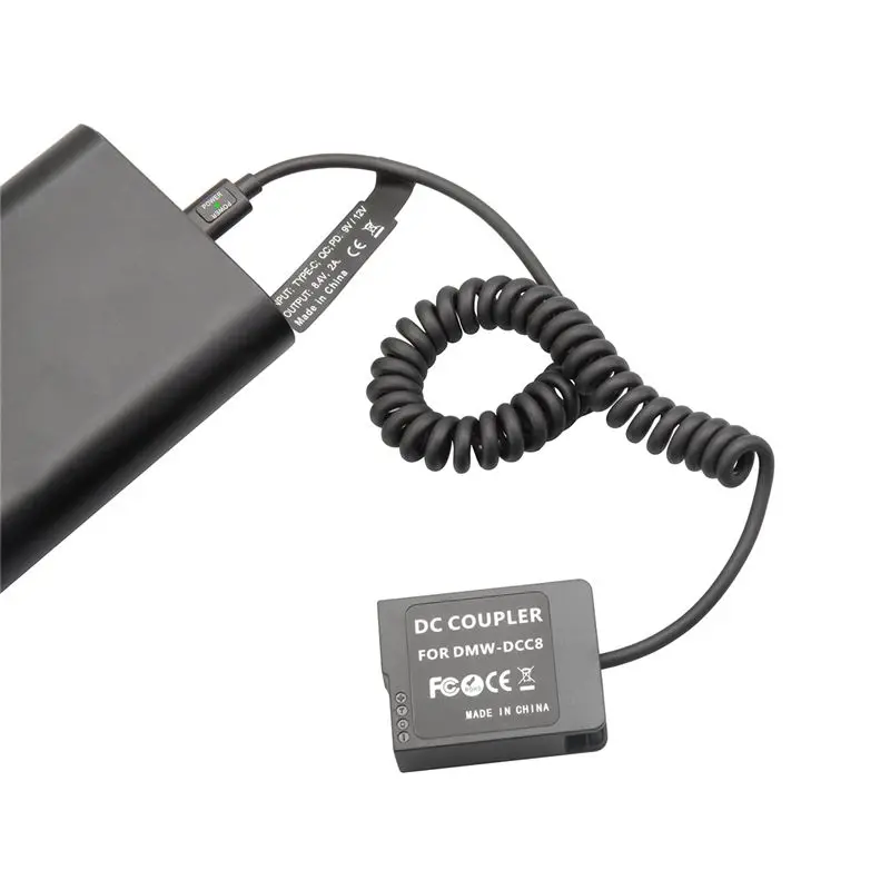 SCLS DMW-BLC12 Dummy Battery DMW-DCC8 PD USB-C Coupler for GX8 FZ1000 FZ300 FZ200 G6 G7 G80 G81 G85 G95 G99 FZ2000