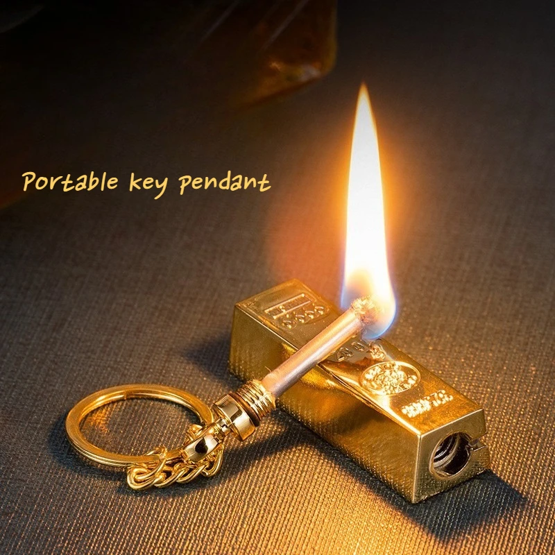 

Metal Small Match Stainless Steel Multi-function Keychain Waterproof Windproof Lighter Men's Cigarette Lighter Smoke Accessories