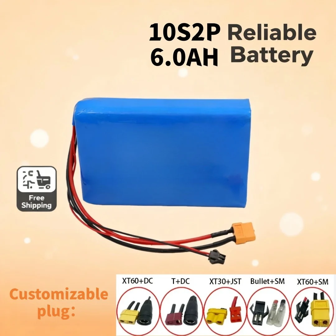 

36V 4000mAh 6000mAh 10S2P Li-ion Battery High Discharge Rate for Hoverboard Electric Scooter Durable Rechargeable Power Pack
