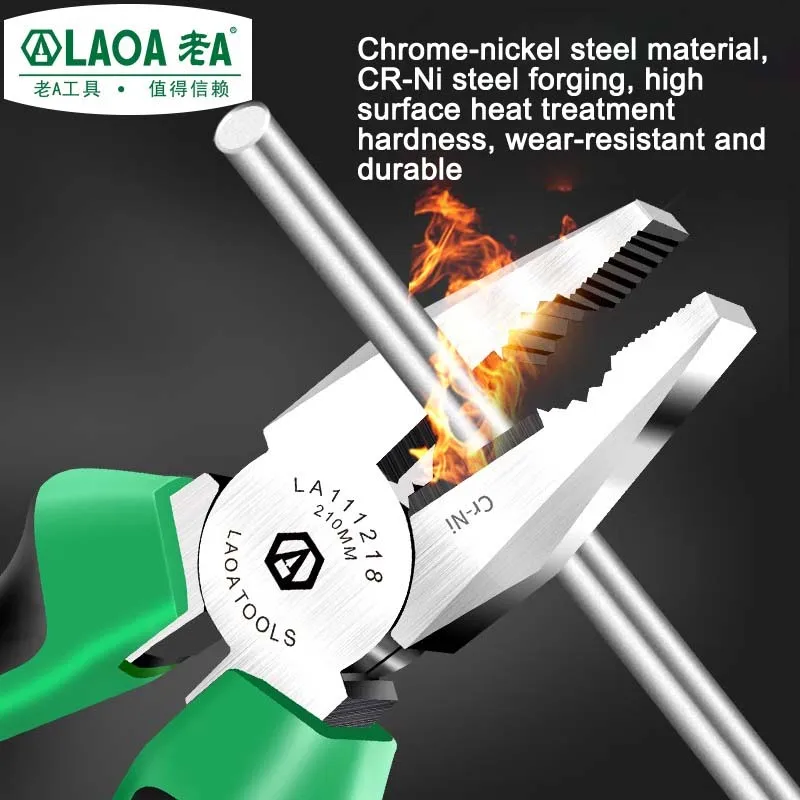 LAOA Industrial Wire Cutters Cr-Ni Needle Nose Pliers Electrician Tools Diagonal Plier