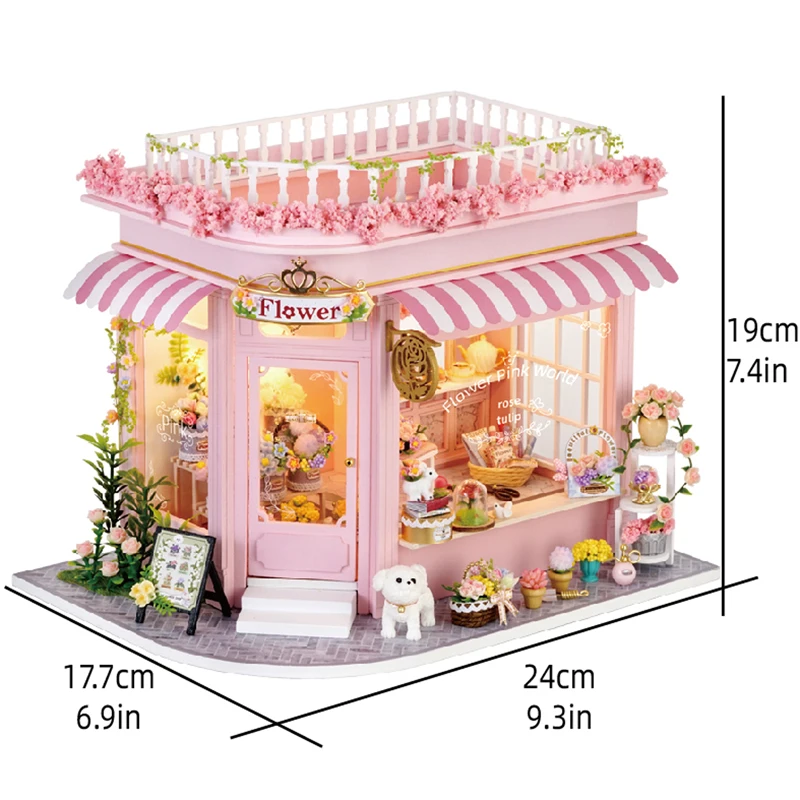 Micro Huis Poppenhuizen kits 3D Puzzel Assemblage Gebouw Model DIY Handgemaakt Speelgoed Kamer Slaapkamer Decoratie Houten Ambachten Kerstcadeau