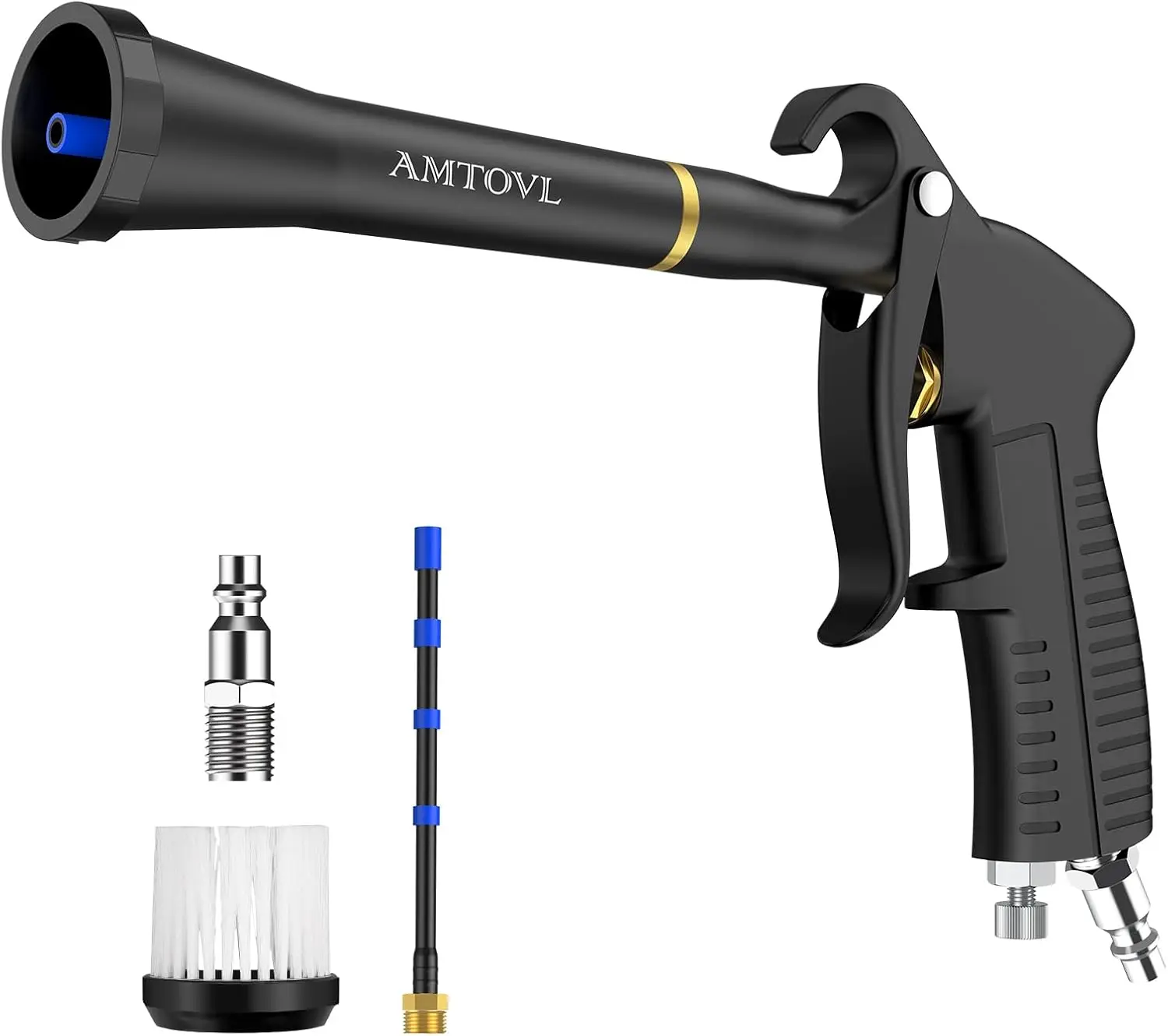 Pistola de Limpieza para Autos - Secador de Interiores, Pistola de Aire a Presión, Kit de Detallado de Autos, Limpiador de Interiores