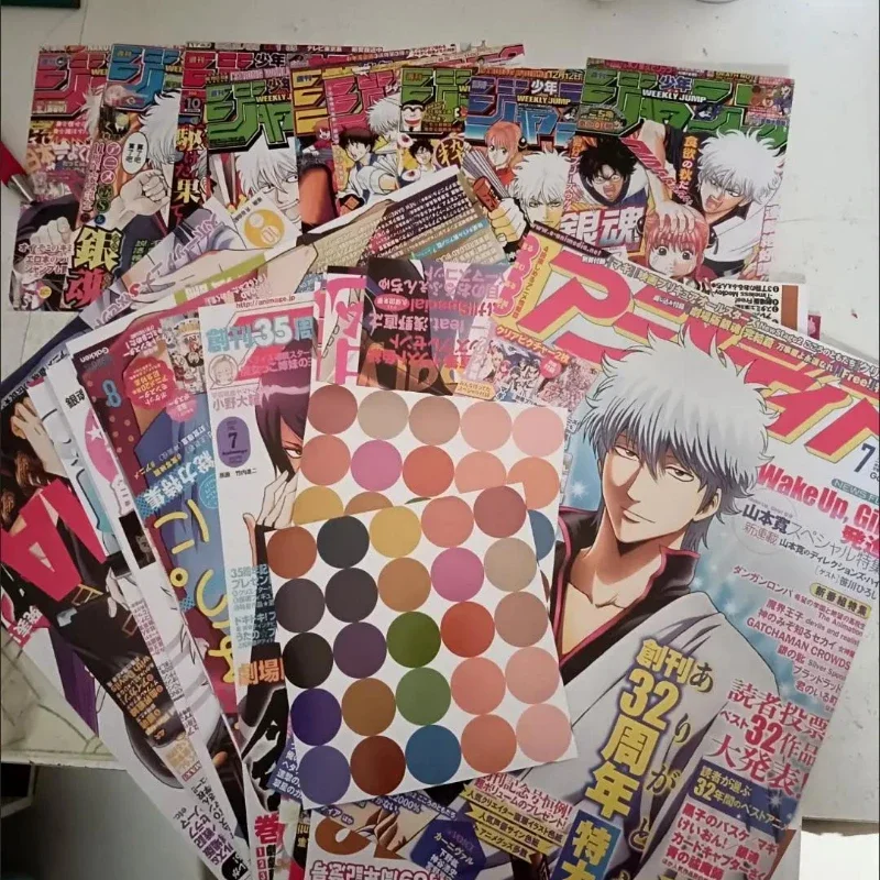 Imagem -06 - Anime Gintama Poster Adesivos Manga Magazine Wallpaper Dormitório Branco Decoração da Parede Sakata Gintoki Adesivo 20 Pcs por Conjunto