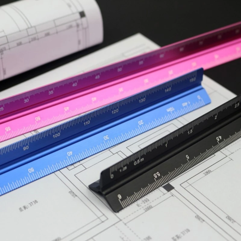 Triangular Scale Ruler Architect Engineer Technical Ruler Drafting Tool 300mm Dropshipping