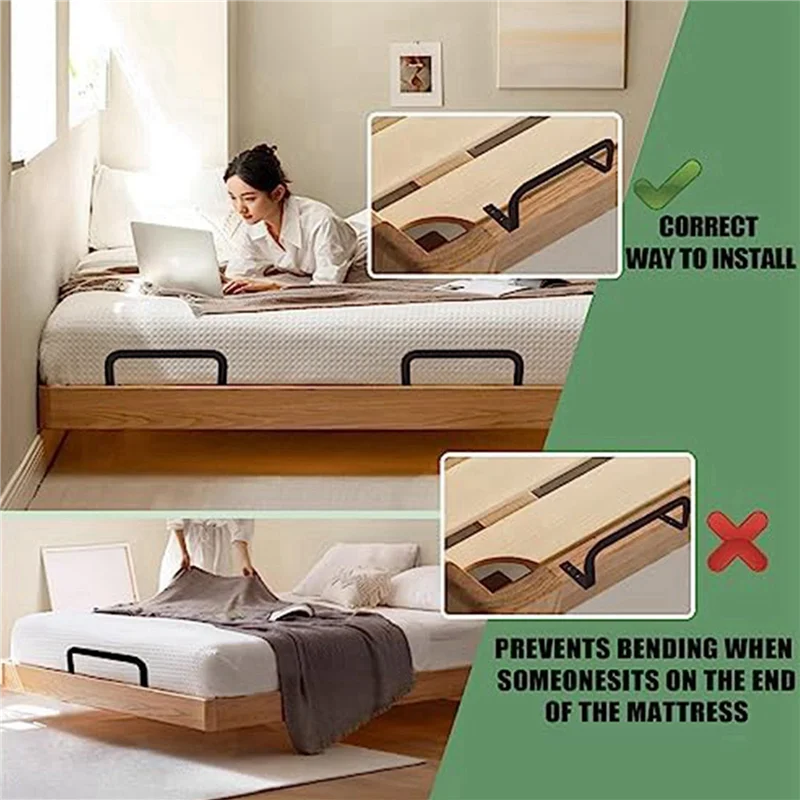 

AB41-4Pcs Mattress Slide Stopper, Metal Mattress Retainer Bar For Adjustable Beds, Keep Mattress From Sliding