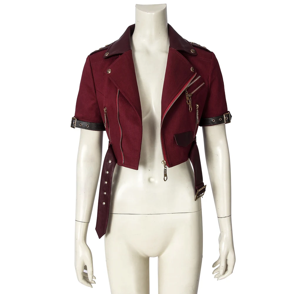 

Game FF7 Aerith Gainsborough Cosplay Jacket Halloween Carnival Final Fantasy Remake Costume Women Short Jacket