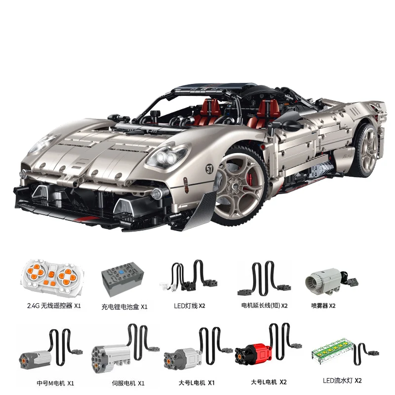 

Creative New Product MOC Technology 1:8 Utopia Supercar Building Block Remote Control Car, 3314 Pcs Adult Toy Gift GULY 10657