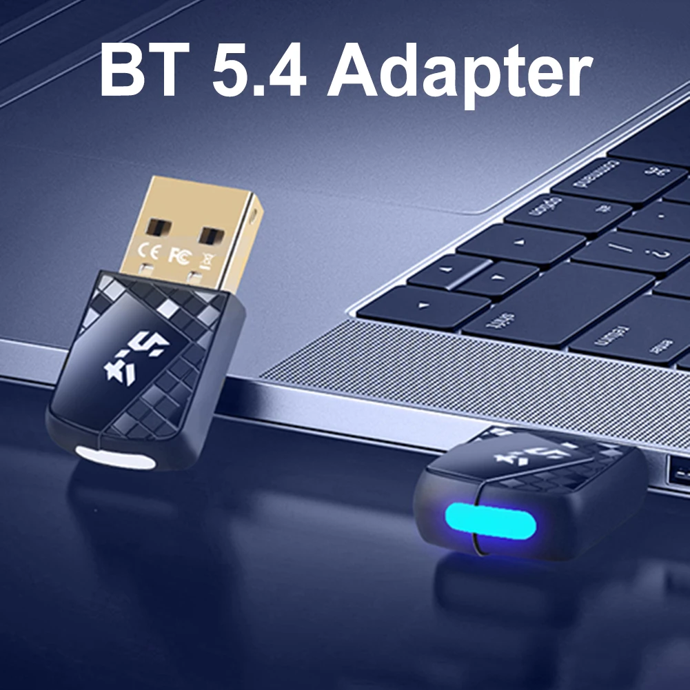 USB ไร้สายบลูทูธ 5.4 Dongle อะแดปเตอร์ไร้สายเมาส์คีย์บอร์ดเครื่องรับสัญญาณเสียงเพลงเครื่องส่งสัญญาณ USB สําหรับ PC ลําโพงเมาส์
