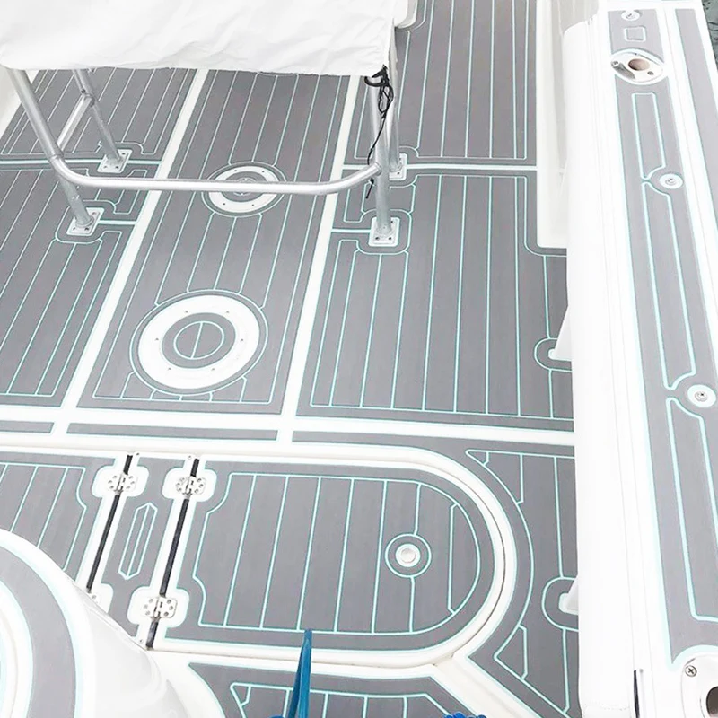 

ABMW-2400X450X6mm EVA Foam Boat Marine Flooring Non-Skid Self Adhesive Marine Boat Deck Mat Decking Sheet Striped Yacht Mat