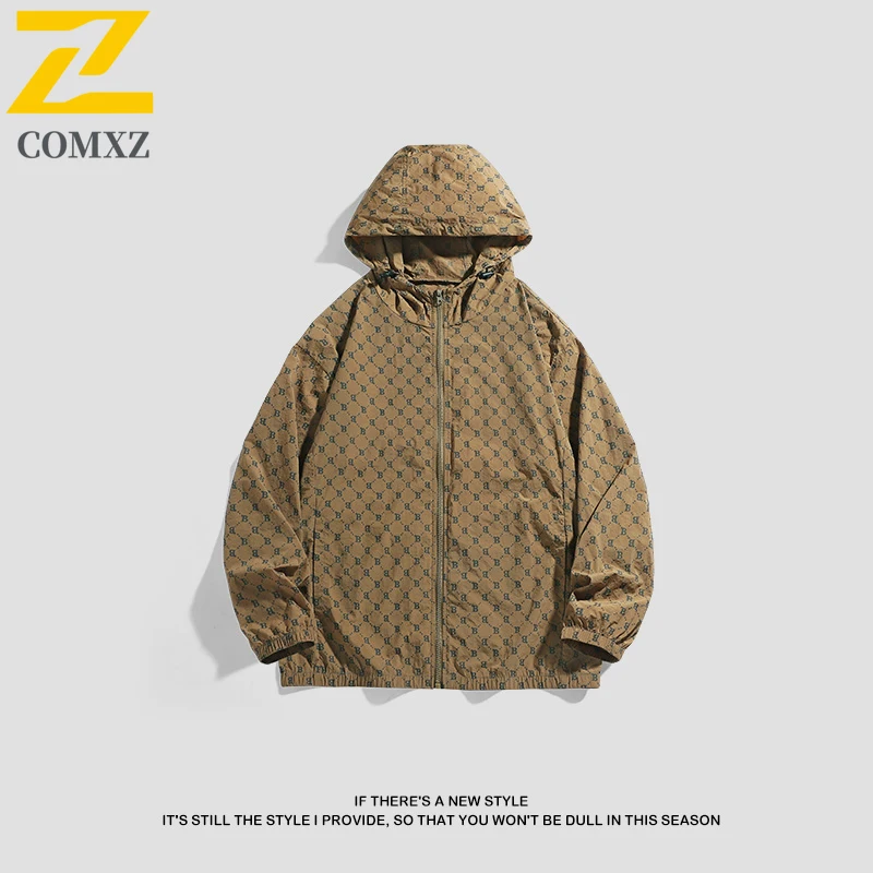 سترة حماية من الأشعة فوق البنفسجية بطباعة جرافيك للزوجين بعامل حماية من الأشعة فوق البنفسجية 50+ سترة واقية ليلية من الحرير الجليدي مع تصميم تفاعلي لملابس الشارع الخارجية #5