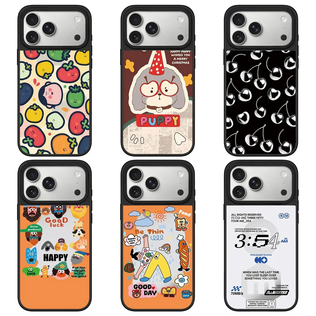 Магнитный чехол для телефона с серебряной вишневой зеркальной поверхностью для iPhone 12, 13, 14, 15, 16, 17 Pro Max, чехол для iPhone 17 Air