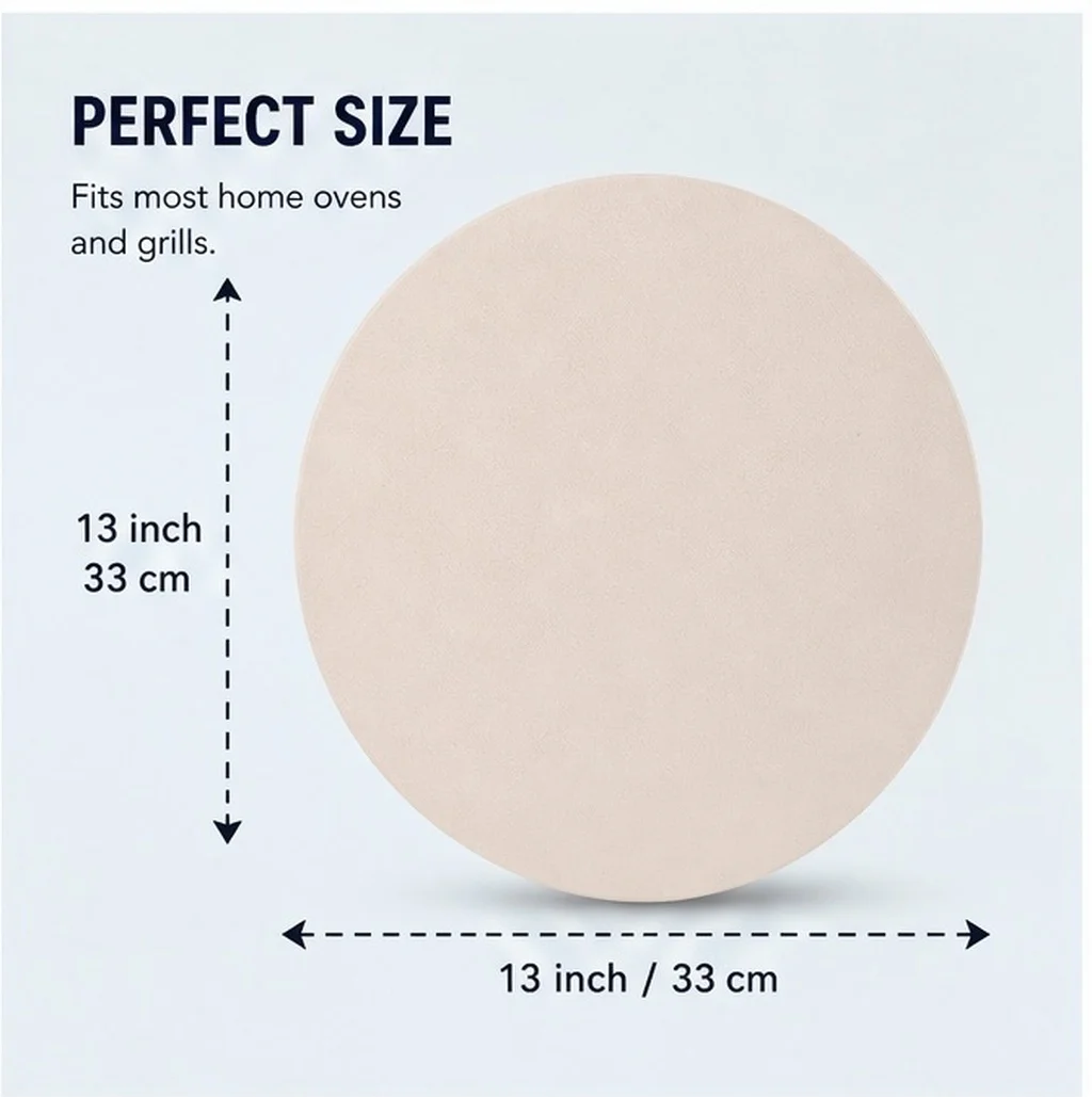 Round Cordierite Pizza Pan Bake Stone for Oven Grill Baking Pizza Bread Cookies Moisture Absorbing Heat Retaining Kitchen