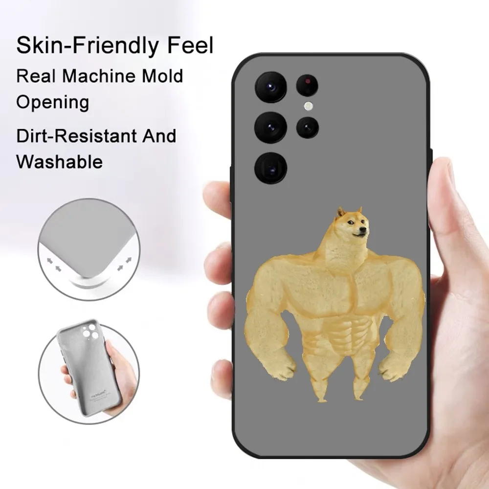 Cheems Shiba Inu Doge Meme Phone Case Samsung S series s20 s21 s22 s23 s24 FE Plus Ultra TPU Soft to Skin-friendly case