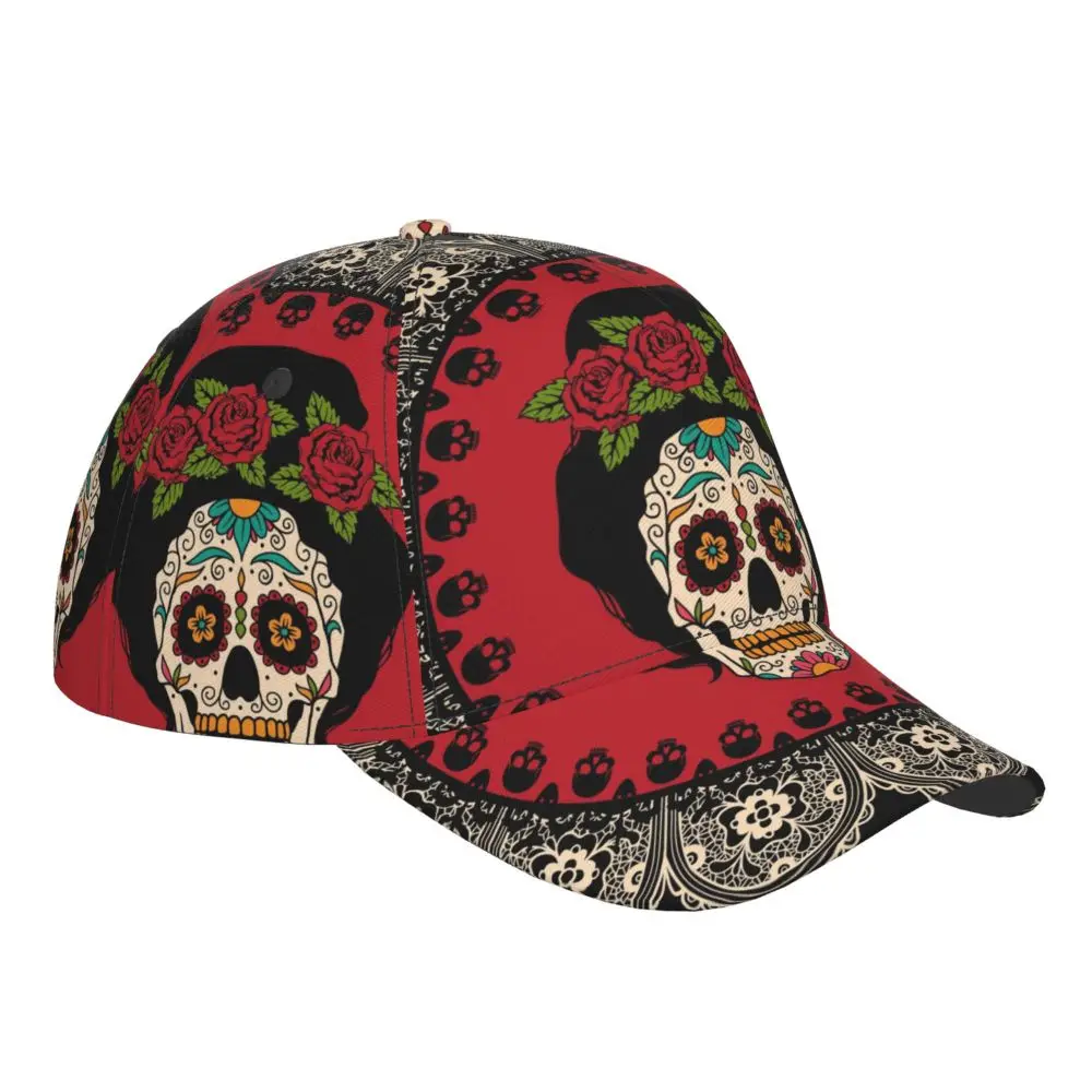 Frame With Mexican Skull Girl Outdoor Sport Caps Baseball Hat Men Women Visor Cap Baseball Cap Street Hip Hop Caps