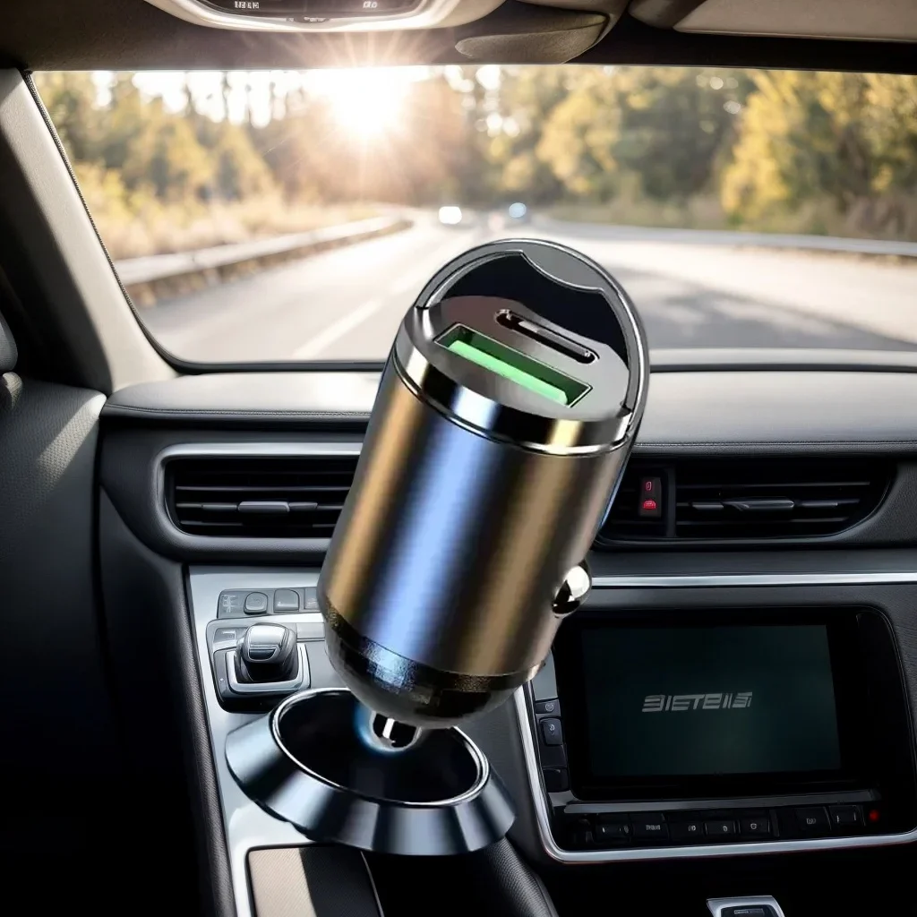 

Новое автомобильное зарядное устройство с кольцом-мини-скрытый PD USB-порт, многофункциональная быстрая зарядка для автомобильной электроники