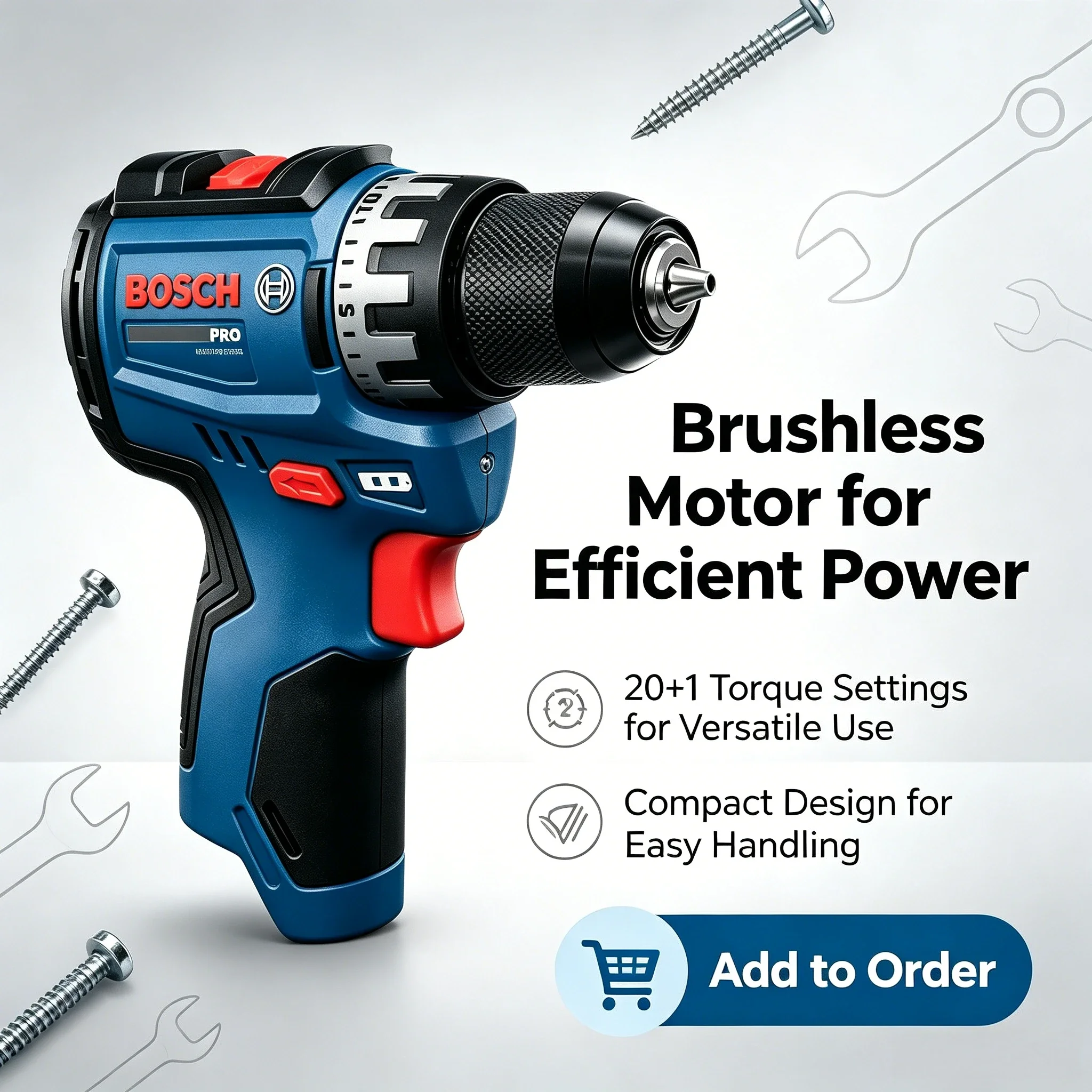 Bosch Professional GSR 12V-31 Cordless Drill 12V Electric Screwdriver Torque Compact mini Power Tool for Wood Metal Drilling view 3