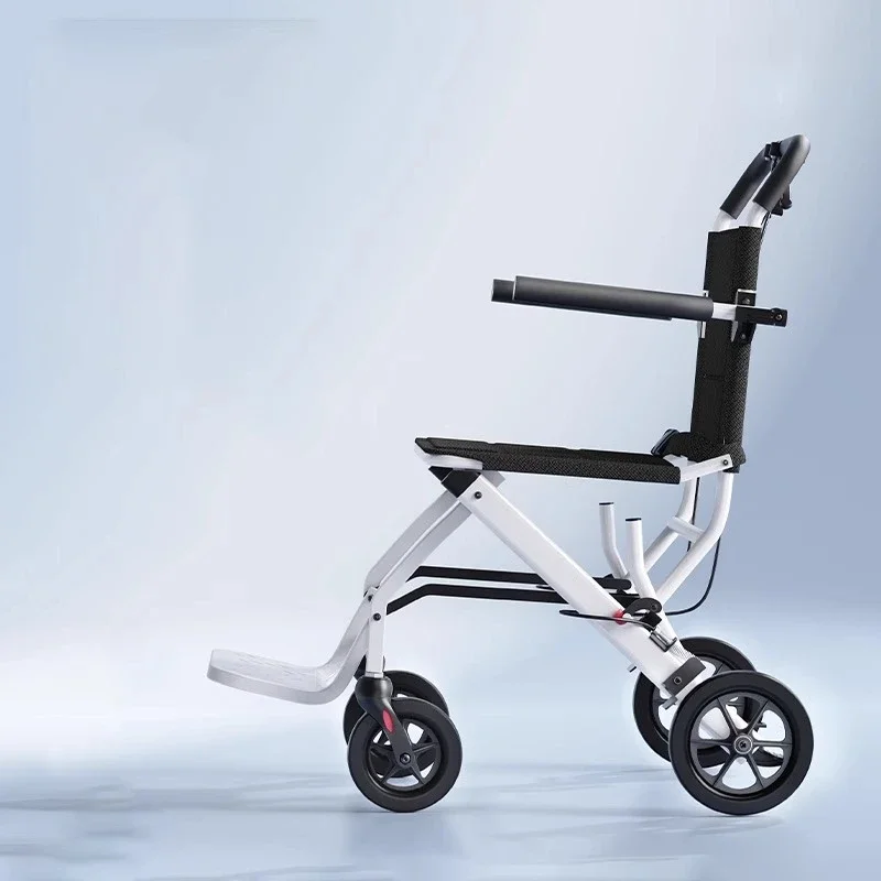 

Wheelchair foldable, ultra-lightweight for the elderly, small portable travel trolley that can get on the plane