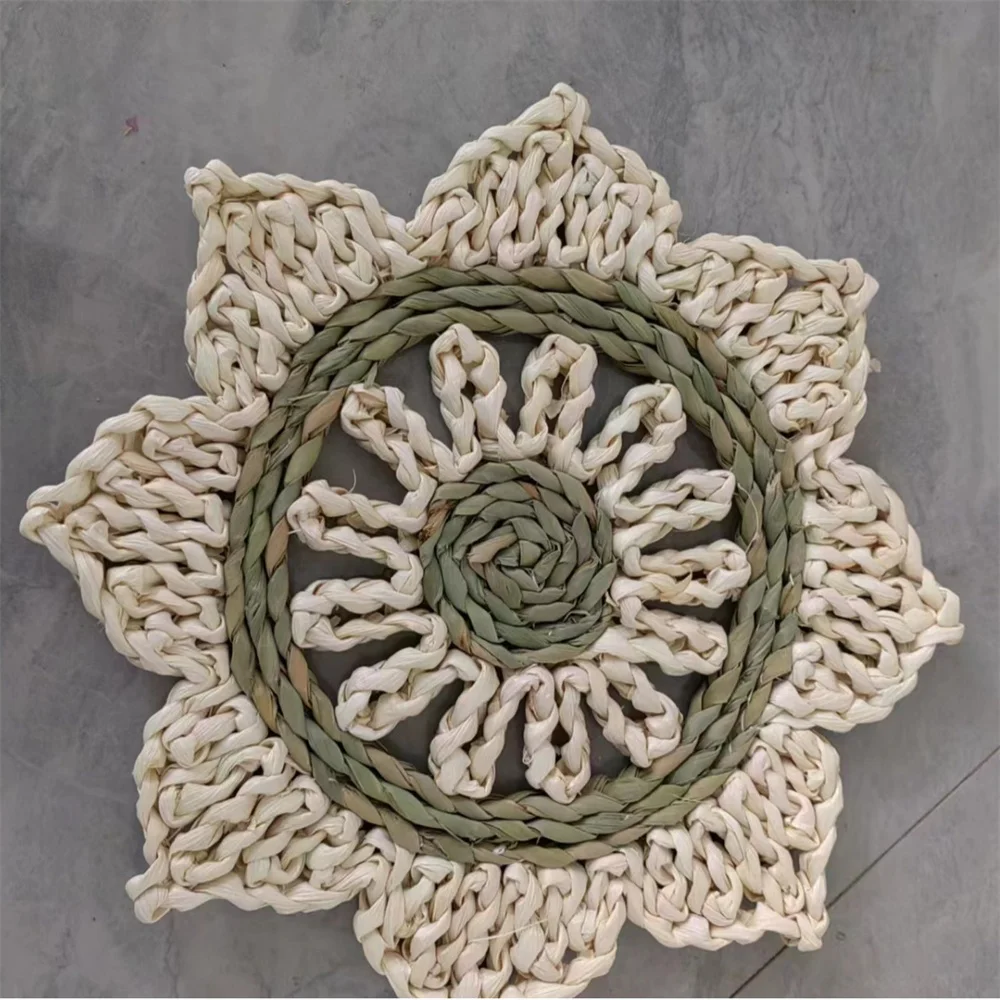 Handwoven Rattan Placemats - Heat Resistant Natural Table Mats for Dining, Kitchen, Wedding & Home Decor, Eco-Friendly Woven