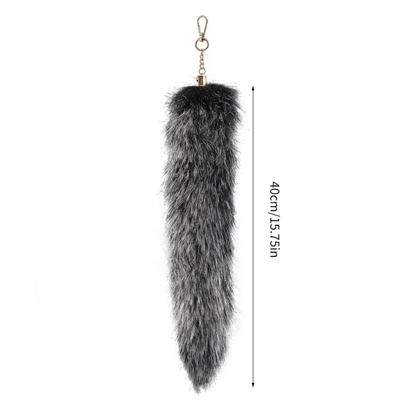 Foxes Tail Keychain Furry Furs Foxes Tail Keyring Handbag Foxes Costumes Women