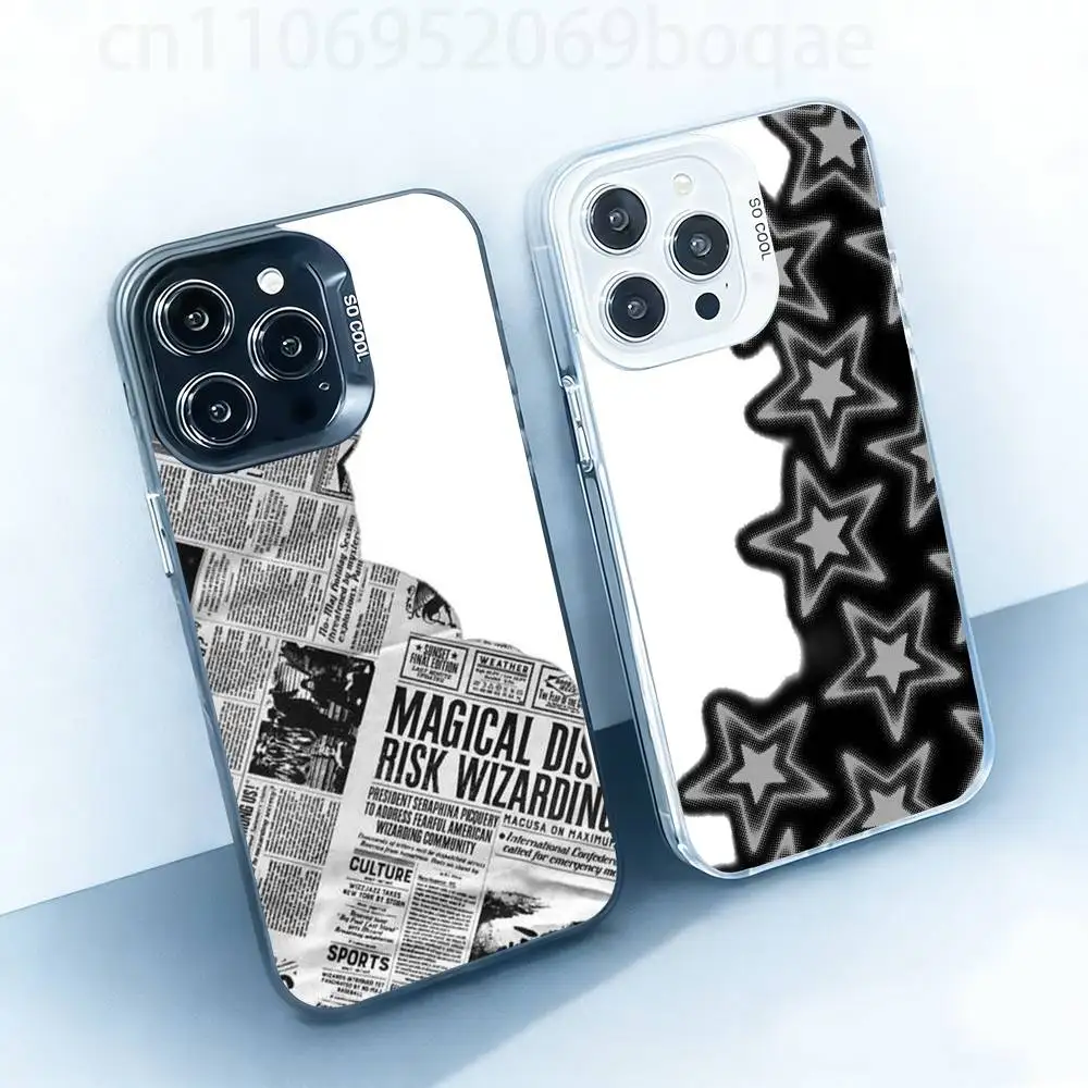 

Texture Collage Art White Shockproof Phone Case For iPhone 17,16,15,14,13,12,11,Pro,XS,Max,Plus,Mini,SE