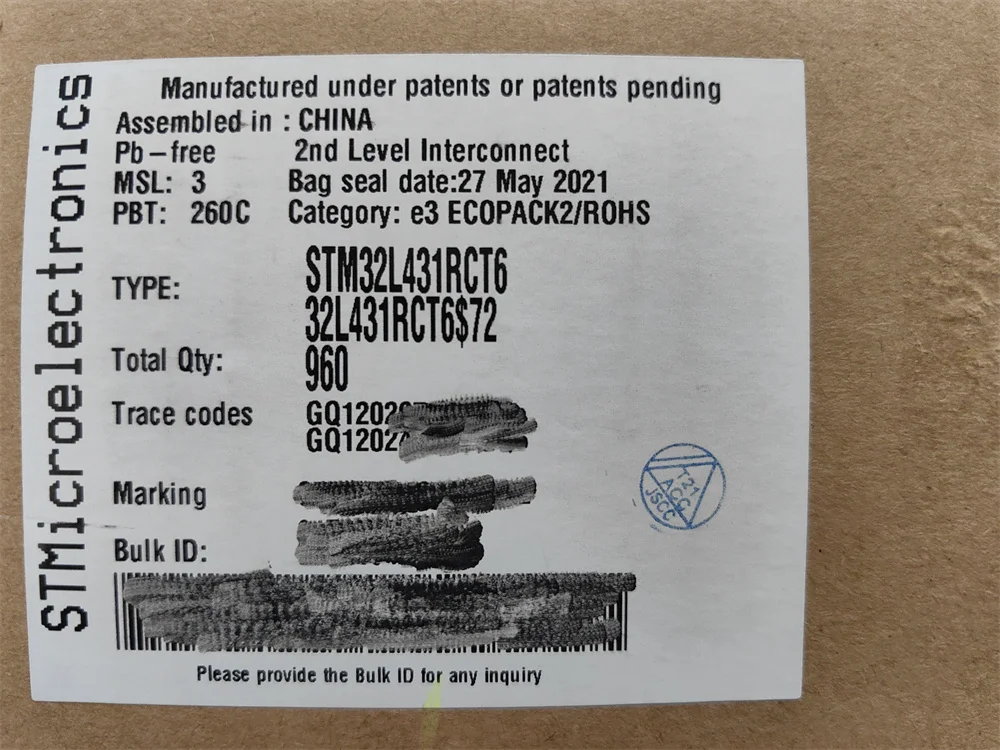 STM32L431RCT6  In stock 48 hours ship