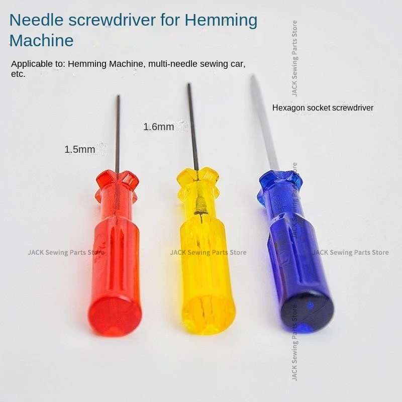 1PCS 1.5mm 1.6mm Red Yellow Screwdriver Hexagon Socket Screwdriver Blue for Overlock Sewing Machine